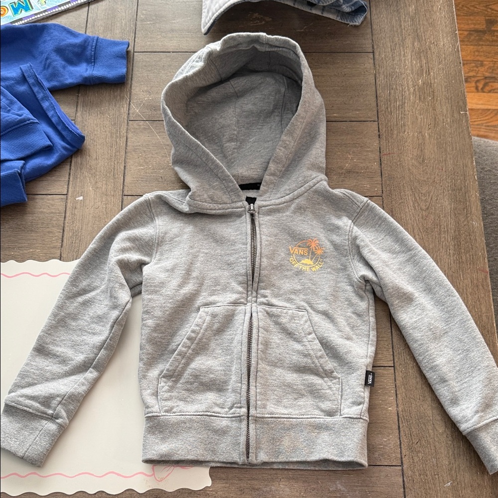 Vans Kids Gray Hoodie with Logo